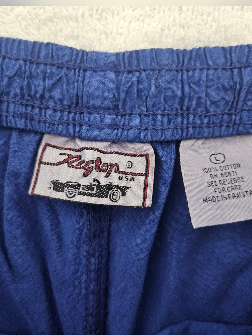 Ragtop Classic Comfort Women's Blue Drawstring Shorts With Pockets Size L - Picture 8 of 9